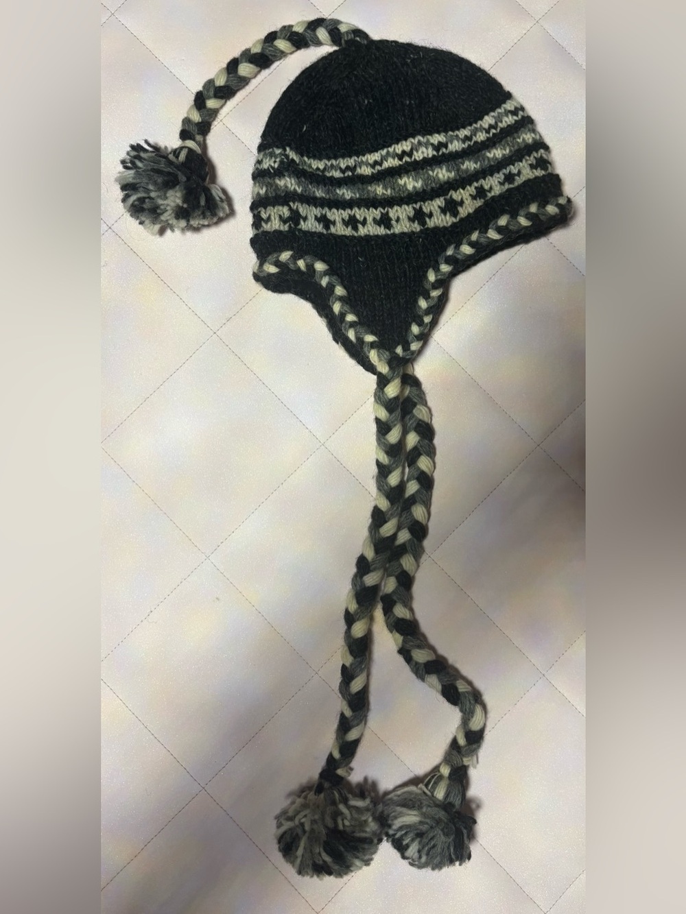 Windhorse Hand Knit Sherpa Earflap Hat ❄️🩵